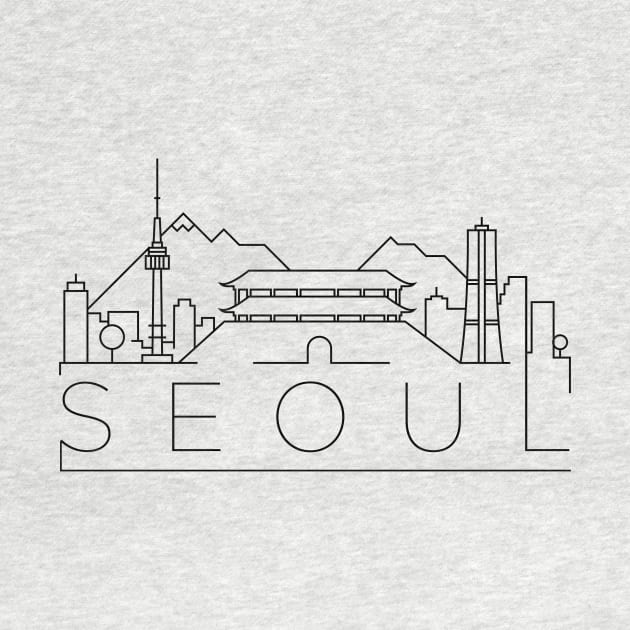 Seoul Minimal Skyline by kursatunsal